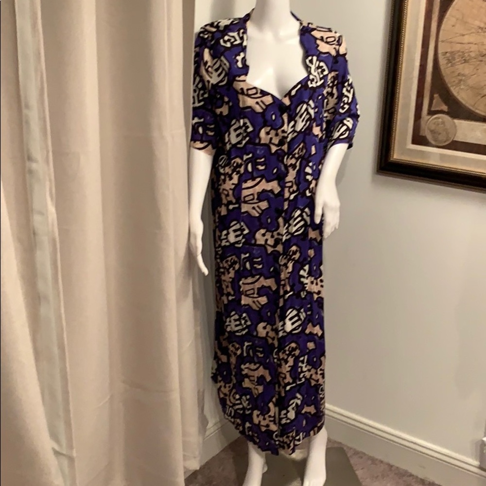 DIANA MARCO VINTAGE MAXI DRESS BUTTON DOWN 22